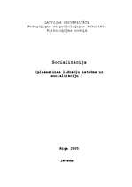 Eseja 'Socializācija', 1.
