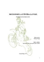 Referāts 'Motosporta pamatvērtības pārmaiņu laikos Latvijā', 1.