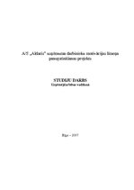 Referāts 'A/s "Aldaris" uzņēmuma darbinieku motivācijas līmeņa paaugstināšanas projekts', 1.