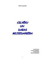 Referāts 'Cilvēku un dabas mijiedarbība', 1.