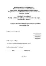 Referāts 'Eiropas Savienības kopējās tirdzniecības politikas nozīme Latvijā', 1.