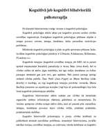 Referāts 'Kognitīvā jeb kognitīvi biheiviorālā psihoterapija', 1.