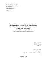 Referāts 'Mārketinga stratēģija viesnīcām Siguldas novadā', 1.