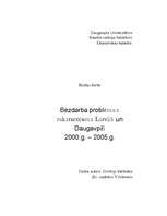Referāts 'Bezdarba problēmas raksturojums Latvijā un Daugavpilī 2000.-2005.gadā', 1.