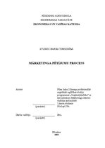 Referāts 'Mārketinga pētījumu process', 1.