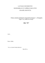 Prakses atskaite 'Prakses atskaite uzņēmumā "X"', 1.