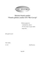 Referāts 'Finanšu pārskatu analīze SIA "Bite Latvija"', 1.