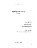 Referāts 'Uzņēmējdarbība Latvijā', 1.