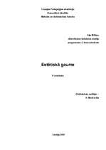 Konspekts 'Estētiskā gaume', 1.