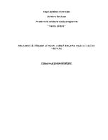 Eseja 'Eiropas identitāte', 1.