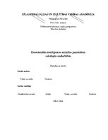 Diplomdarbs 'Emocionālās inteliģences attīstība jauniešiem vokālajās nodarbībās', 1.