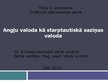 Prezentācija 'Angļu valoda kā starptautiskā saziņas valoda', 1.