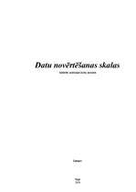 Referāts 'Datu novērtēšanas skalas', 1.