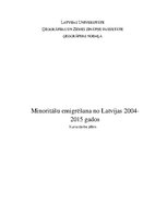 Paraugs 'Ievads ģeogrāfijas zinātnēs "Kursa darba plāns"', 1.