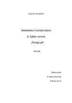 Konspekts 'Mākslinieks Konrāds Ubāns  Anšlava Eglīša romānā "Pansija pilī"', 1.