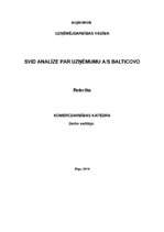 Konspekts 'SVID analīze uzņēmumam "Balticovo"', 1.