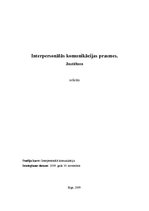 Referāts 'Interpersonālās komunikācijas prasmes. Jautāšana', 1.