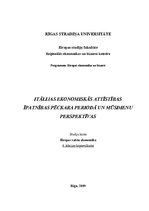 Konspekts 'Itālijas ekonomiskās attīstības īpatnības pēckara periodā un mūsdienu perspektīv', 1.