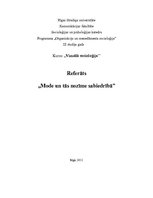 Referāts 'Mode un tās nozīme sabiedrībā', 1.
