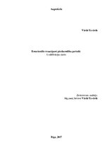 Referāts 'Emocionālie traucējumi pēcdzemdību periodā', 1.