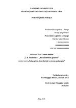 Eseja 'J.A.Students - "Audzināšana ģimenē"', 1.