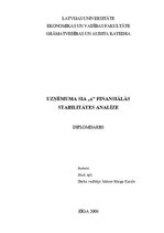 Diplomdarbs 'Uzņēmuma SIA "X" finansiālās darbības analīze', 1.