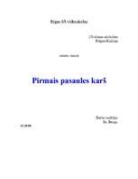 Referāts 'Pirmais pasaules karš', 1.