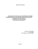 Referāts 'Korporatīvi sociālās atbildības izpausme uzņēmumiem telekomunikāciju pakalpojumu', 1.