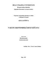 Konspekts 'Valsts ekonomiskā regulēšana', 1.