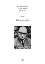 Referāts 'Aleksandrs Čaks', 1.