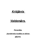 Konspekts 'Krišjānis Valdemārs', 1.
