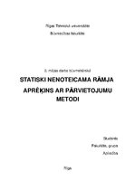 Paraugs 'Statiski nenoteicama rāmja aprēķins ar pārvietojumu metodi', 1.