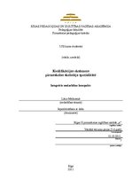 Prakses atskaite 'Integrētas nodarbības konspekts', 1.