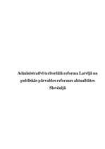 Referāts 'Administratīvi teritoriālā reforma Latvijā un publiskās pārvaldes reformas aktua', 1.