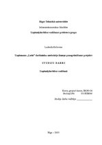 Referāts 'Uzņēmuma "Latio" darbinieku motivācijas līmeņa paaugstināšanas projekts', 1.