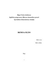 Biznesa plāns 'Kempings "Dzīvo zaļi"', 1.
