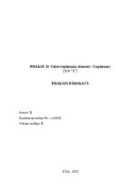 Prakses atskaite 'PRAKSE II: Valsts ieņēmumu dienests / Uzņēmums', 1.
