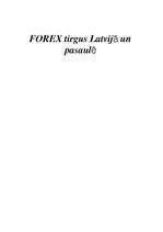 Referāts 'Forex tirgus Latvijā un pasaulē', 1.