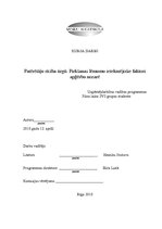 Referāts 'Patērētāju rīcība tirgū. Pirkšanas lēmumu ietekmējošie faktori apģērbu nozarē', 2.