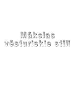 Referāts 'Mākslas vēsturiskie stili', 1.