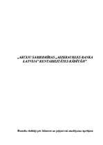 Konspekts 'A/s "Aizkraukles banka" rentabilitātes rādītāji', 1.