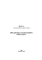 Referāts '2004.gada Ogres novada konsolidētā budžeta analīze', 1.