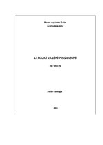 Referāts 'Latvijas Valsts prezidents', 1.