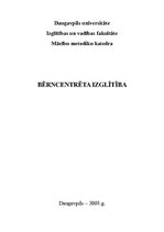 Referāts 'Bērncentrēta izglītība', 1.