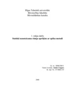 Paraugs 'Statiski nenoteicama rāmja aprēķins ar spēku metodi', 1.