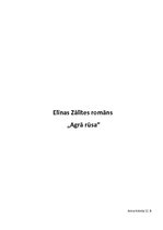 Referāts 'Referāts par Elīnas Zālītes Romānu "Agrā rūsa"', 1.