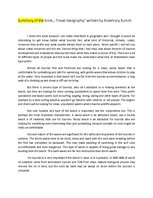 Eseja 'Summary of the Book "Travel Geography" Written by Rosemary Burton', 1.