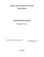 Referāts 'Ārstnieciskā masāža', 1.