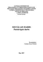 Konspekts 'Sociālais darbs', 1.