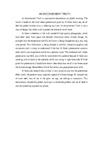 Eseja 'An Inconvenient Truth', 1.